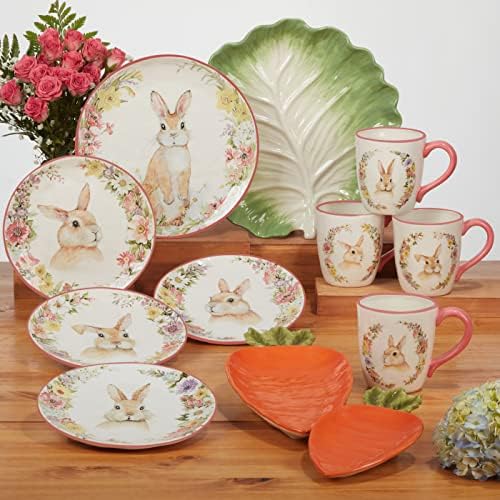 Certified International Easter Garden 10.75" Dinner Plate, Set of 4, Multicolored, Large