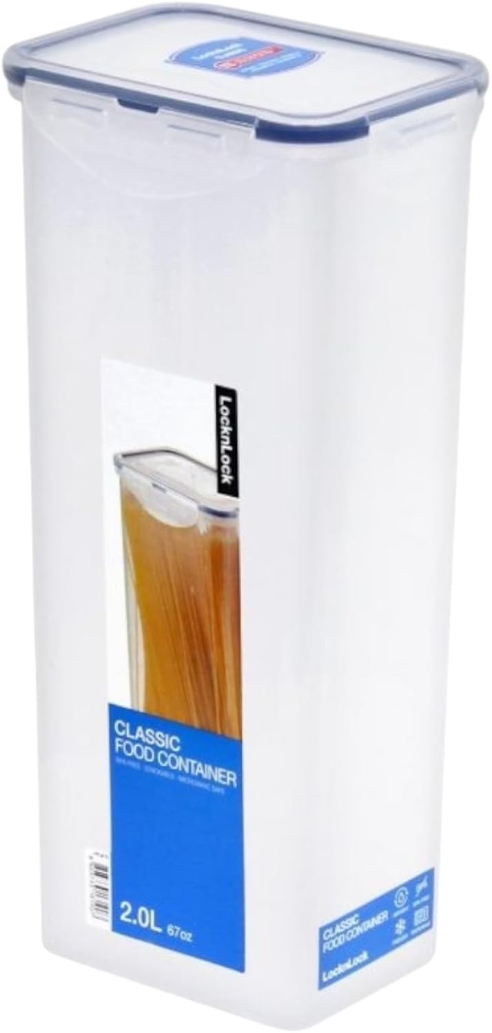 LocknLock Easy Essentials Food lids/Pantry Storage/Airtight containers, BPA Free, Rectangle-16.5 Cup-for Beans, Clear
