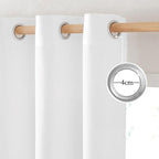 NICETOWN White Linen Short Curtains - Image 2
