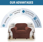 H.VERSAILTEX Rich Velvet Stretch 2 Piece Cover Chair Slipcover Sofa Cover - Image 8
