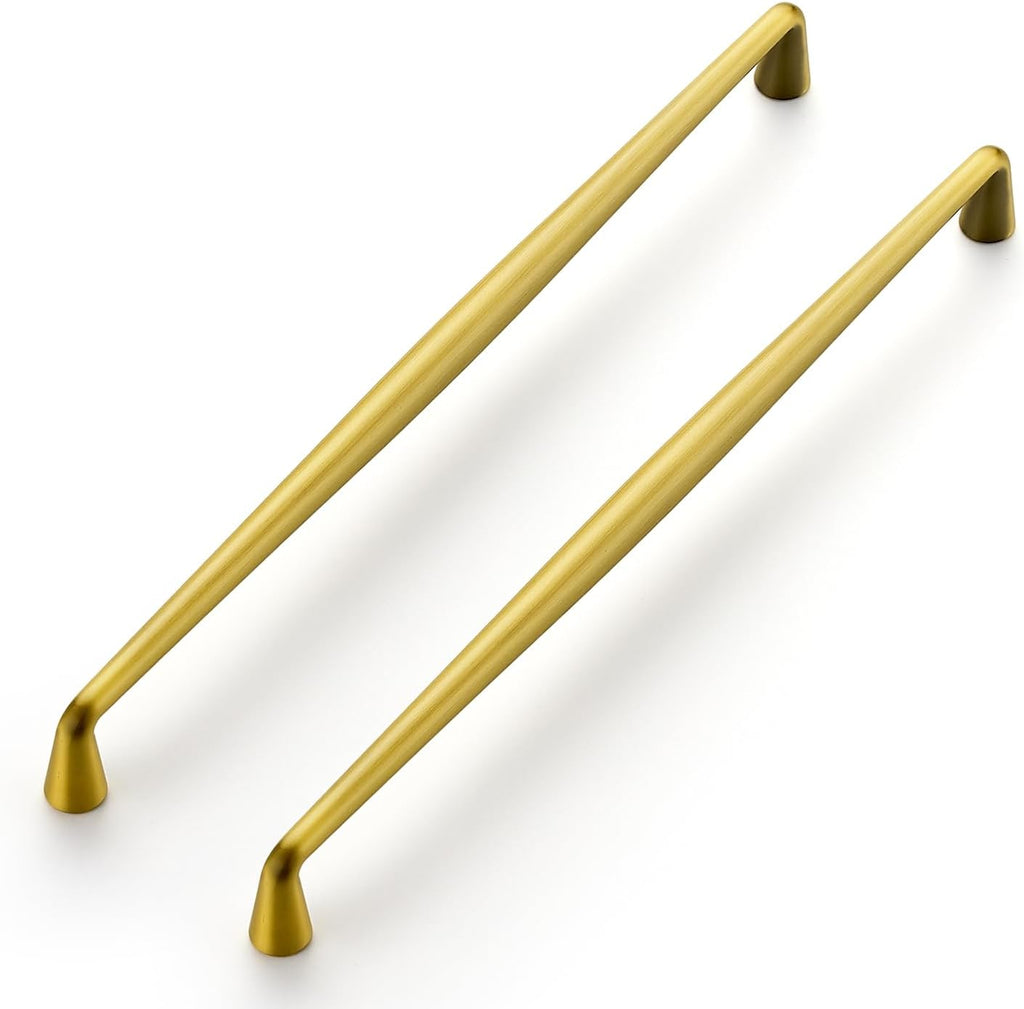 Ravinte Brushed Brass Cabinet Handles Solid Handles,10 Inch,5 Pack