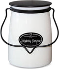 Milkhouse Raspberry Sangria Soy Candle, 22 oz Butter Jar, 120+ Hr Burn