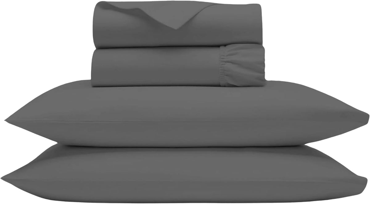 1000 Series High Thread Count Luxury Full Sheets -Light Grey Cooling Sheet