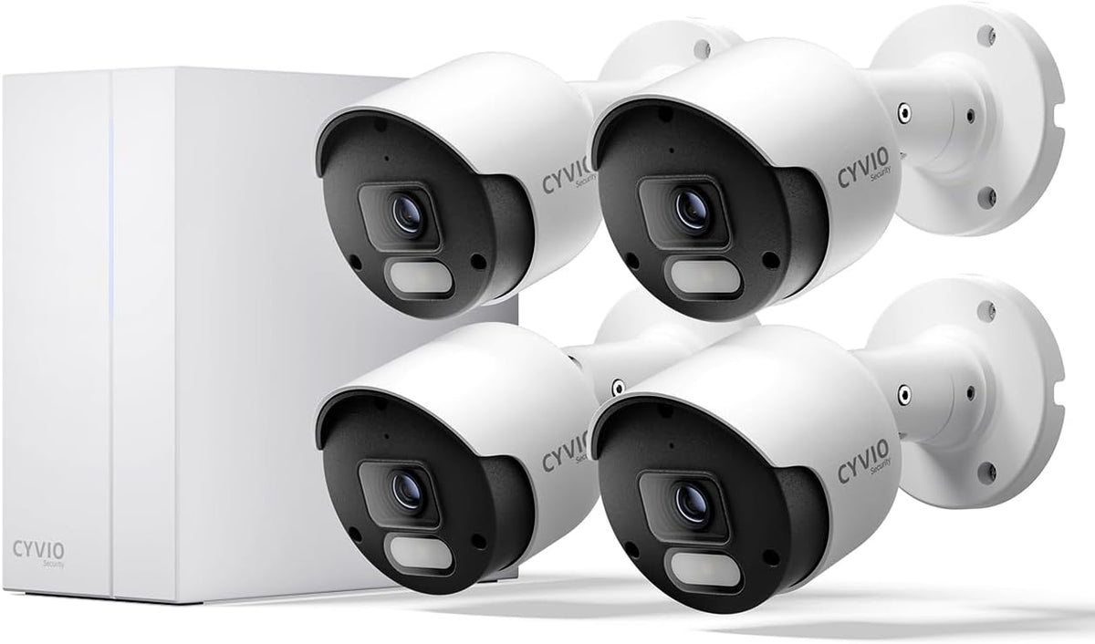4K PoE Security Camera System, Build in 64GB Storage, Metal Housing