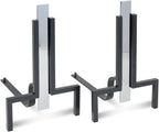 Pilgrim Home and Hearth 18674 Stapleton Andirons, Polished Nickel