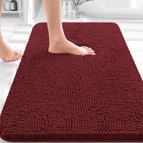 OLANLY Bathroom Rugs 36x24, Extra Soft Absorbent Chenille Bath Rugs
