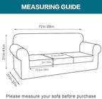 Turquoize 4 Piece Sofa Covers for 3 Cushion Couch Sofa Slipcover Soft Couch - Image 2