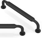 2 Pack Matte Black Cabinet Pulls 5 Inch(128mm) Kitchen Cabinet Handles Solid Zinc Alloy Cabinet Hardware Drawer Pulls