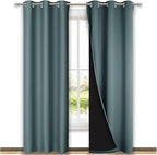 NICETOWN Greyish Blue Blackout Curtains 80 inches Long, Full Light Blocking by NICETOWN