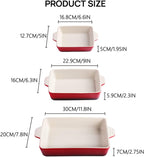 Sweejar Ceramic Bakeware Set, Rectangular Baking Dish for Oven Lasagna Pans for Cooking, Kitchen, Cake Dinner, Banquet and Daily Use, 11.8 x 7.8 x 2.76 Inches of Casserole Dishes (Gradient Purple)