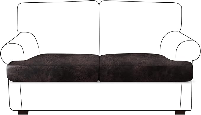 Leather Look Couch Cushion Covers Sofa Seat Slipcovers Sets Couches Furniture by ANARACHON