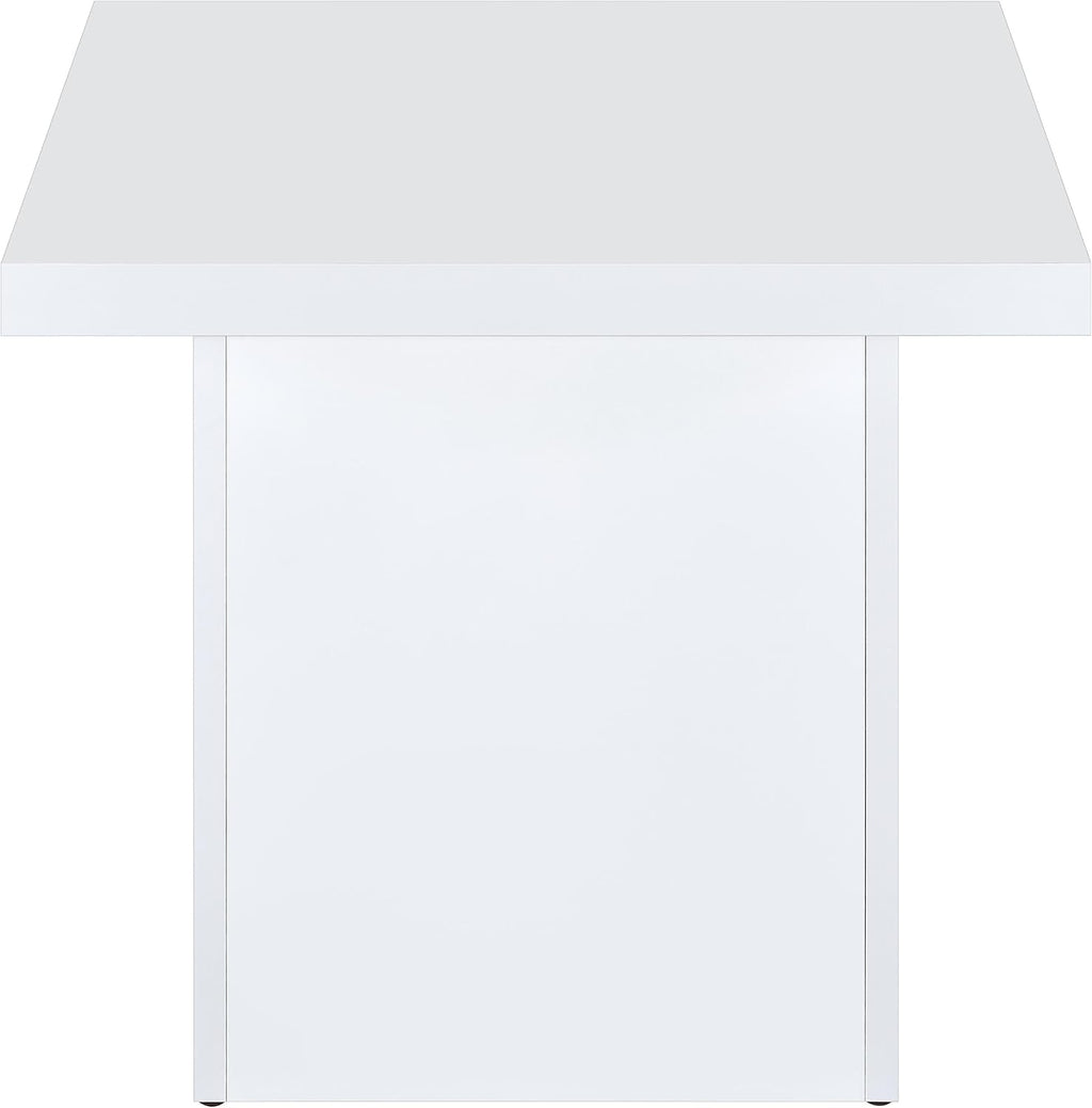 Coaster Devar 23.5-Inch Living Room Square End Table, White Gloss 710897