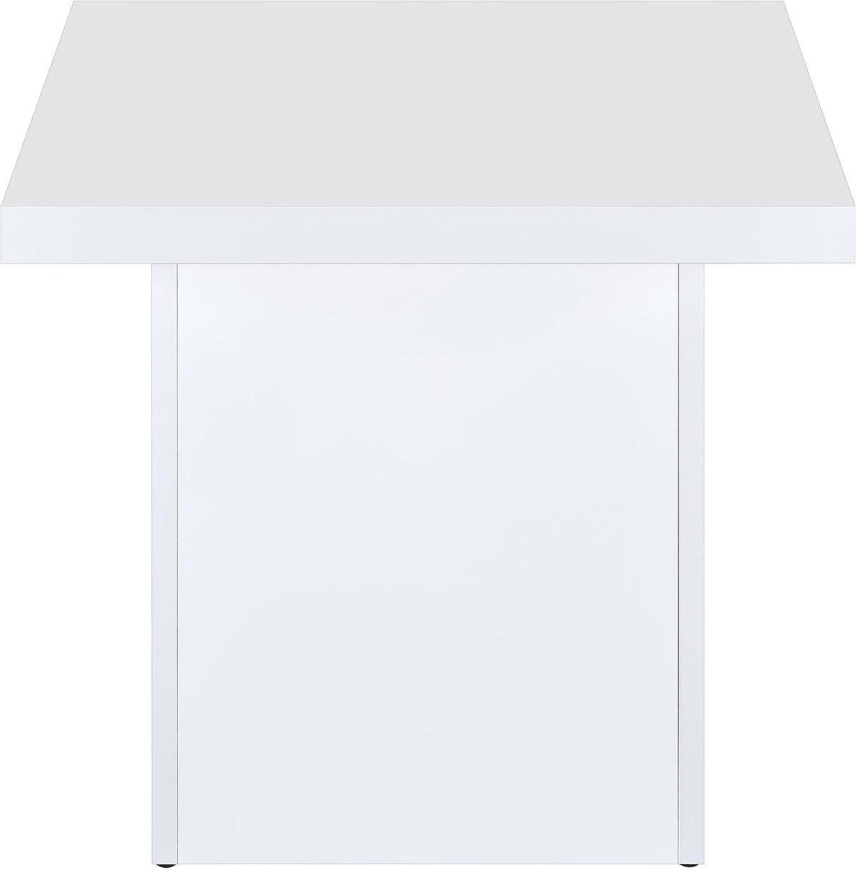 Coaster Devar 23.5-Inch Living Room Square End Table, White Gloss 710897