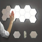 YXQUA Hexagonal Wall Light Modular Touch Sensitive Lights Creative Geometry Assembly LED Hexagon Lights Suitable for Iving Room,Bedrooms,DIY Lovers, Gifts (6 Pack)