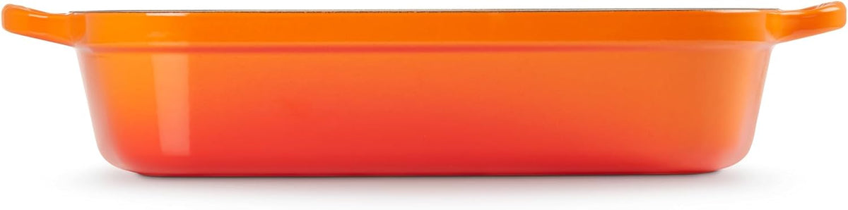 Le Creuset Enameled Cast Iron Rectangular Roaster, 5.25 qt., Flame