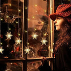 Snowflake LED Curtain Lights, Plug-in 19Ft/6M 96 LEDs Fairy String Lights