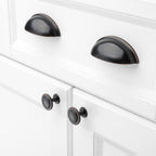 KOOFIZO 10 Pack Oil Rubbed Bronze Cabinet Knobs Pull Round Single Hole 1960