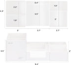deli Desk Organizer, Plastic Desktop Organizer with Pencil Holder and Sticky Note Tray, Office Stationery Supplies Organizers Accessories Caddy, 6 Compartments, White