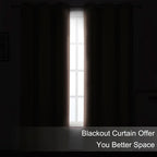 LEMOMO Blackout Curtains 52 x 108 inch/Blush Curtains Set of 2 Panels/Thermal - Image 3