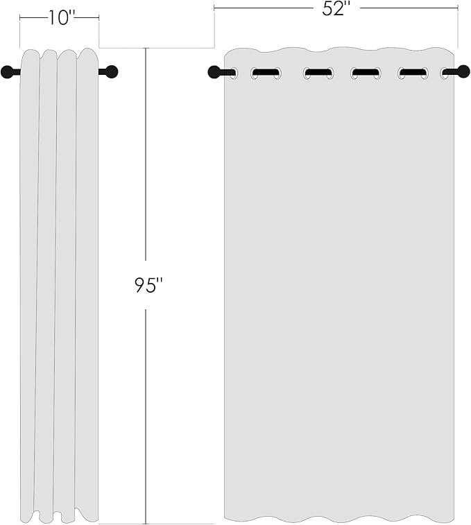 NICETOWN Bedroom Room Darkening Curtains - Image 2