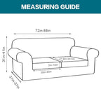 Turquoize 3 Piece Sofa Covers for 2 Cushion Couch Sofa Slipcover Soft Couch - Image 2