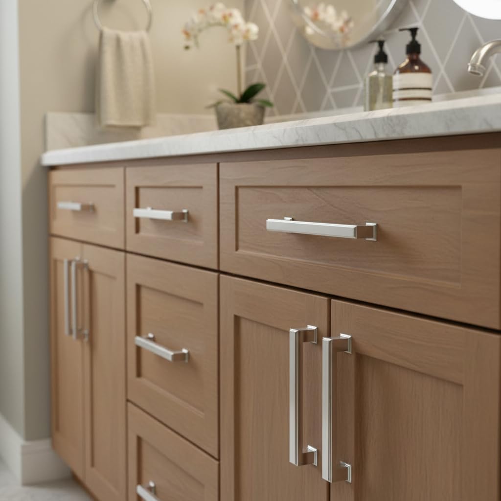 5" Polished Chrome Cabinet Pulls and Handles 10 Pack, AL3071CP