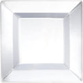 Party Essentials 40-Count Hard Plastic 9.5" Classic Square Lunch/Dinner Plates, Clear
