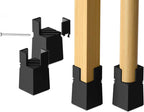 Sephyroth Adjustable Furniture Risers,4Pack Adjustable Bed Risers with Screw Clamp - Heavy Duty Sofa Tables Furniture Risers Fit for Square/Round Furniture Leg Diameter 0.8''-1.6'' (2Inch Black)