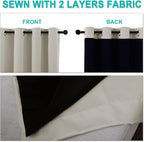 NICETOWN 100% Blackout Window 84in Curtain Panels, Cold and Light Blocking - Image 5