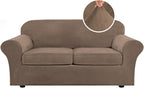 H.VERSAILTEX Real Velvet Plush 3 Piece Stretch Sofa Covers Couch Covers by HVERSAILTEX