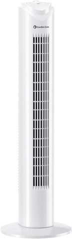 COMFORT ZONE 32" Oscillating Tower Fan with Bladeless Design - Gray