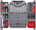 CARTMAN 123-Piece Socket Wrench Tool Set, Auto And Home Repair Kit Case Box