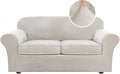 H.VERSAILTEX Real Velvet Plush 3 Piece Stretch Sofa Covers Couch Covers by HVERSAILTEX