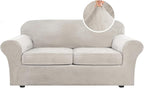 H.VERSAILTEX Real Velvet Plush 3 Piece Stretch Sofa Covers Couch Covers by HVERSAILTEX