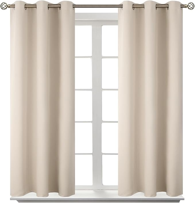 BGment Champagne Short Room Darkening Curtains by BGment