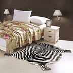 Zebra Rug Faux Zebra Print Area Rug Animal Hide Mat/Carpets - Image 2