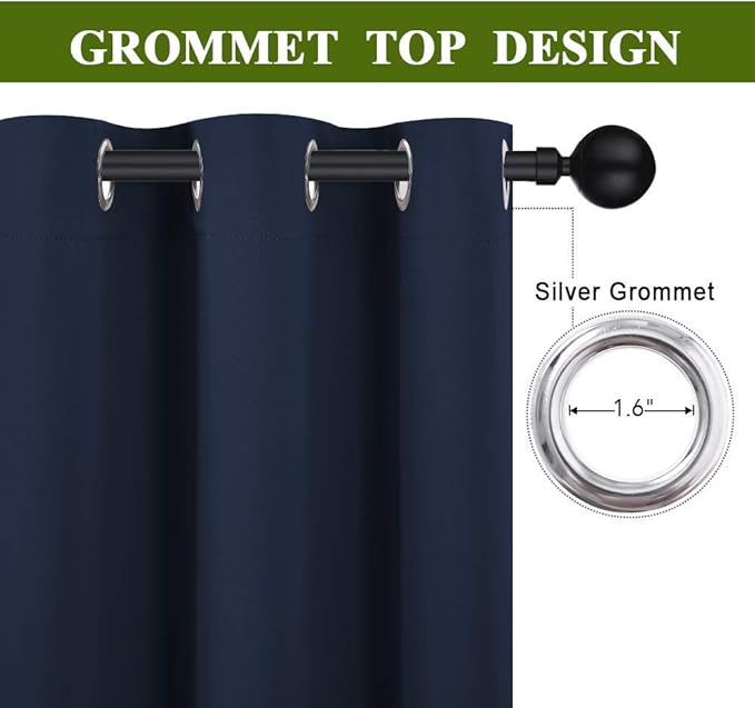 NICETOWN Blackout Draperies Curtains, All Season Thermal Insulated Solid - Image 2