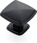 Ravinte Single Hole Square Kitchen Cabinet Knobs,Matte Black,25 Pack