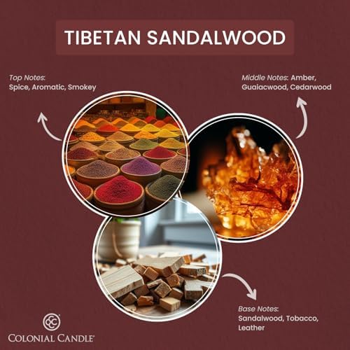 Colonial Candle Tibetan Sandalwood Scented Wax Melts, Wax Melt Warmer Cubes, Long Lasting Scented Wax Warmer Cubes, 4 Pack, 6 Cubes Each - Made in The USA
