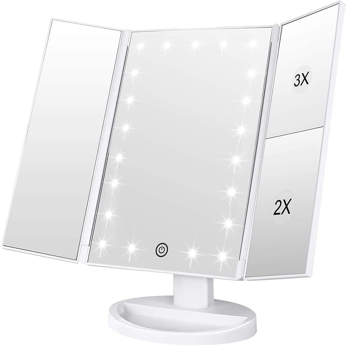 WEILY Makeup Mirror with 21 LED Lights,Two Power Supply Modes
