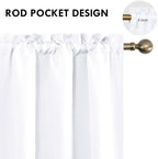 DWCN White Curtains for Living Room Thermal Insulated, 50% Light Blocking - Image 4