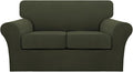Turquoize 3 Piece Sofa Covers for 2 Cushion Couch Sofa Slipcover Soft Couch by Turquoize