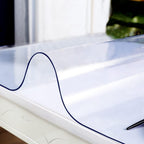 28x60 inch Clear Plastic Dining Room Table Protector PVC Table Cover Mat Desk Pad Mat Rectangular Plastic Outdoor Table Top Protector PVC Table Pad for Coffee Table Kitchen Countertop Bench Entryway