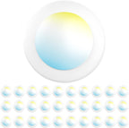 Sunco 24 Pack 6 Inch Flush Mount LED Disk Lights, 5CCT, 15W=75W, Dimmable