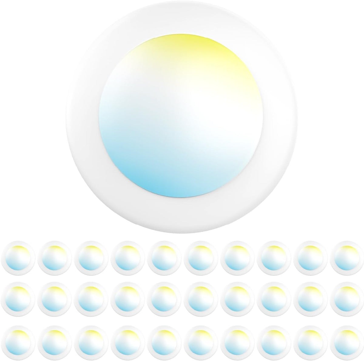 Sunco 24 Pack 6 Inch Flush Mount LED Disk Lights, 5CCT, 15W=75W, Dimmable
