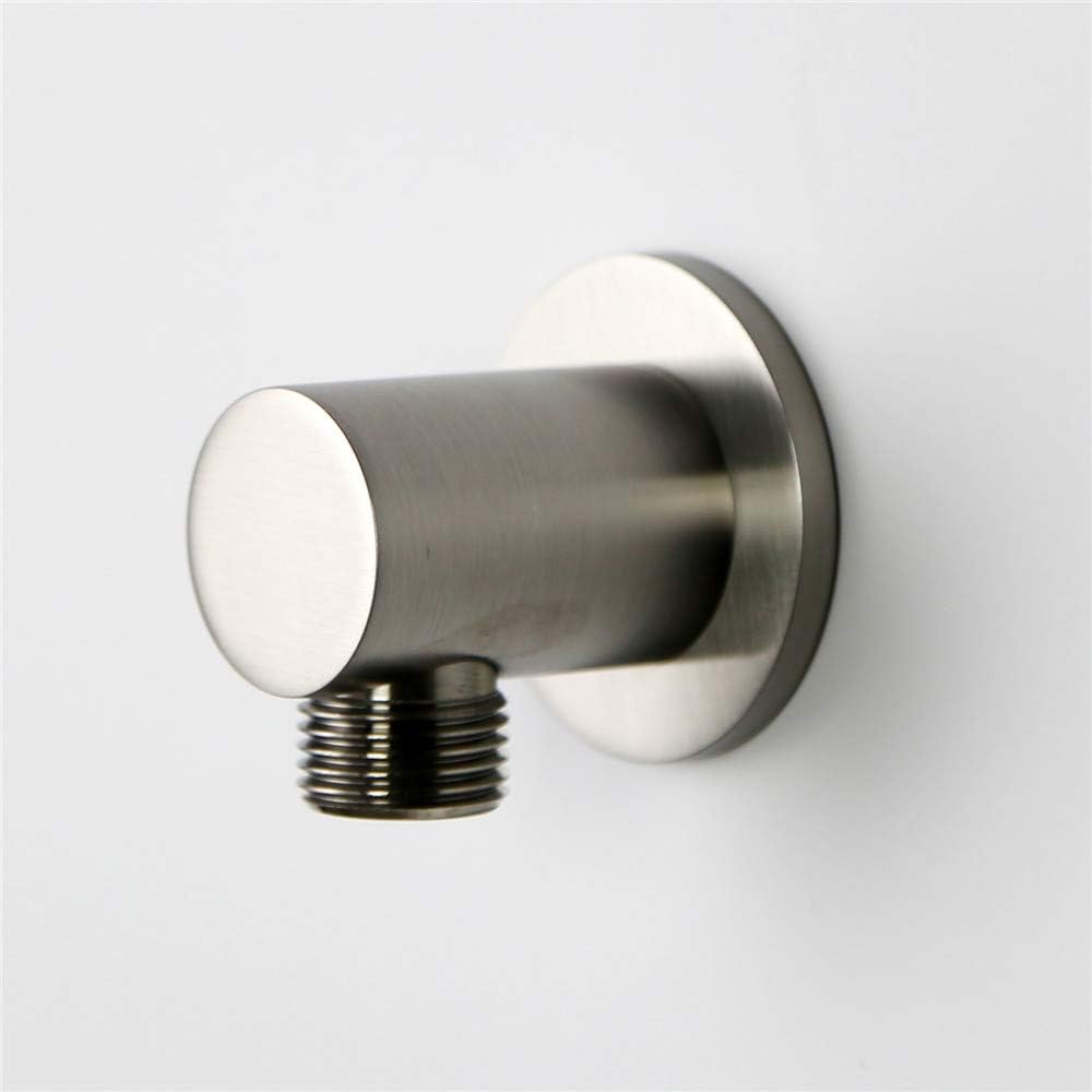 Shower Elbow Shower Wall Supply Elbow for Hand Held Shower Hose,Wall Union Water Outlet for Handheld Shower Head Attachment,Shower System Drop Ell Tub Hose Connector Adapter Replacement Brushed Nickel