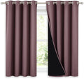 NICETOWN 100% Blackout Curtains 54 inches Long, Double-Deck Completely Blackout by NICETOWN
