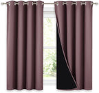NICETOWN 100% Blackout Curtains 54 inches Long, Double-Deck Completely Blackout by NICETOWN
