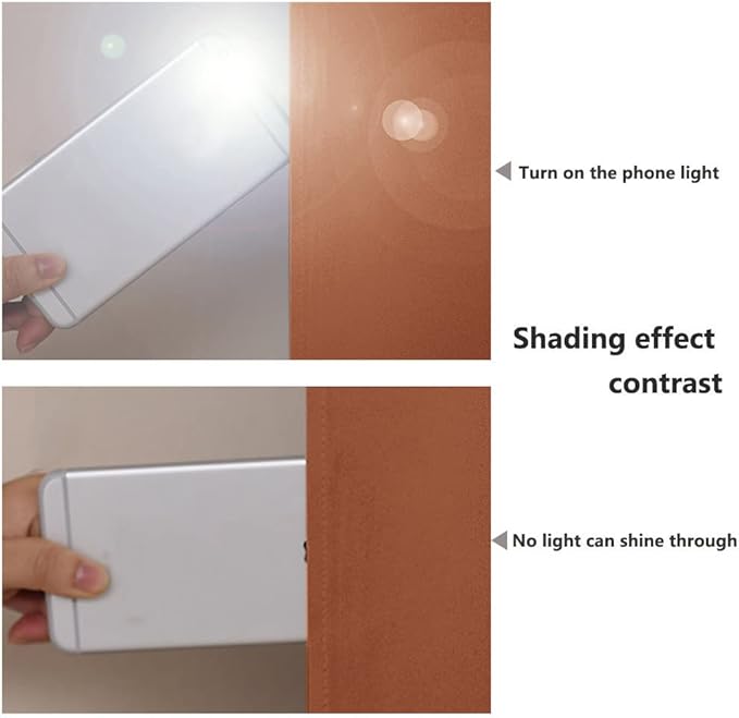 NICETOWN Burnt Orange 100% Blackout Lined Curtains, 2 Thick Layers Completely - Image 3