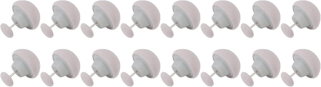 Bed Sheet Fasteners, Duvet Cover Clips Plastic Mushroom Head Design Easy to Use Cotton Surface 16 Pack for Firm Mattresses (Gray)